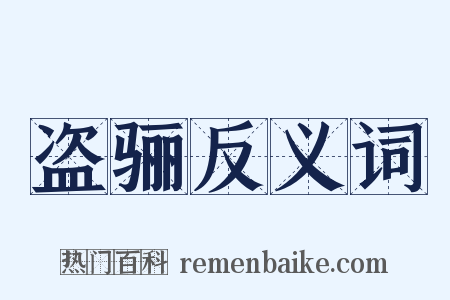 盗骊反义词是什么意思的图片